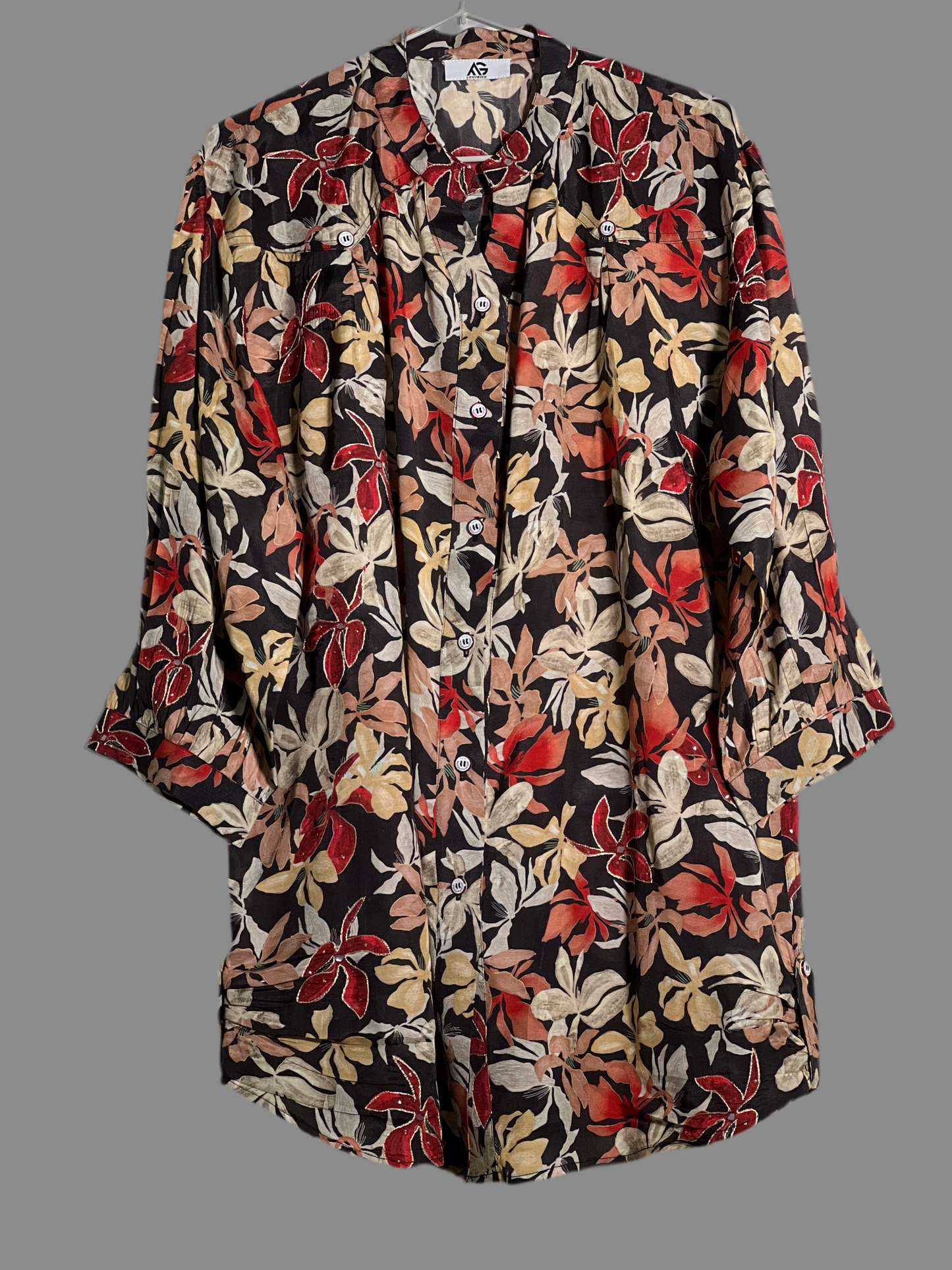 Viscose Cotton shirt with Embroidery