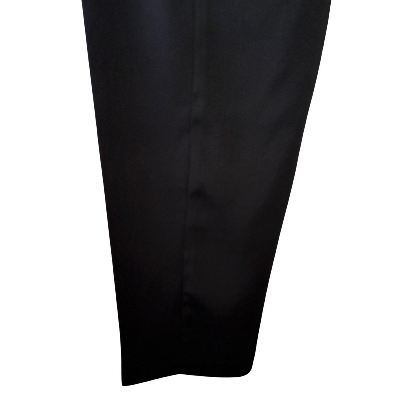 3 piece Black Chiffon Dress with White Embroidery and Silk Trouser