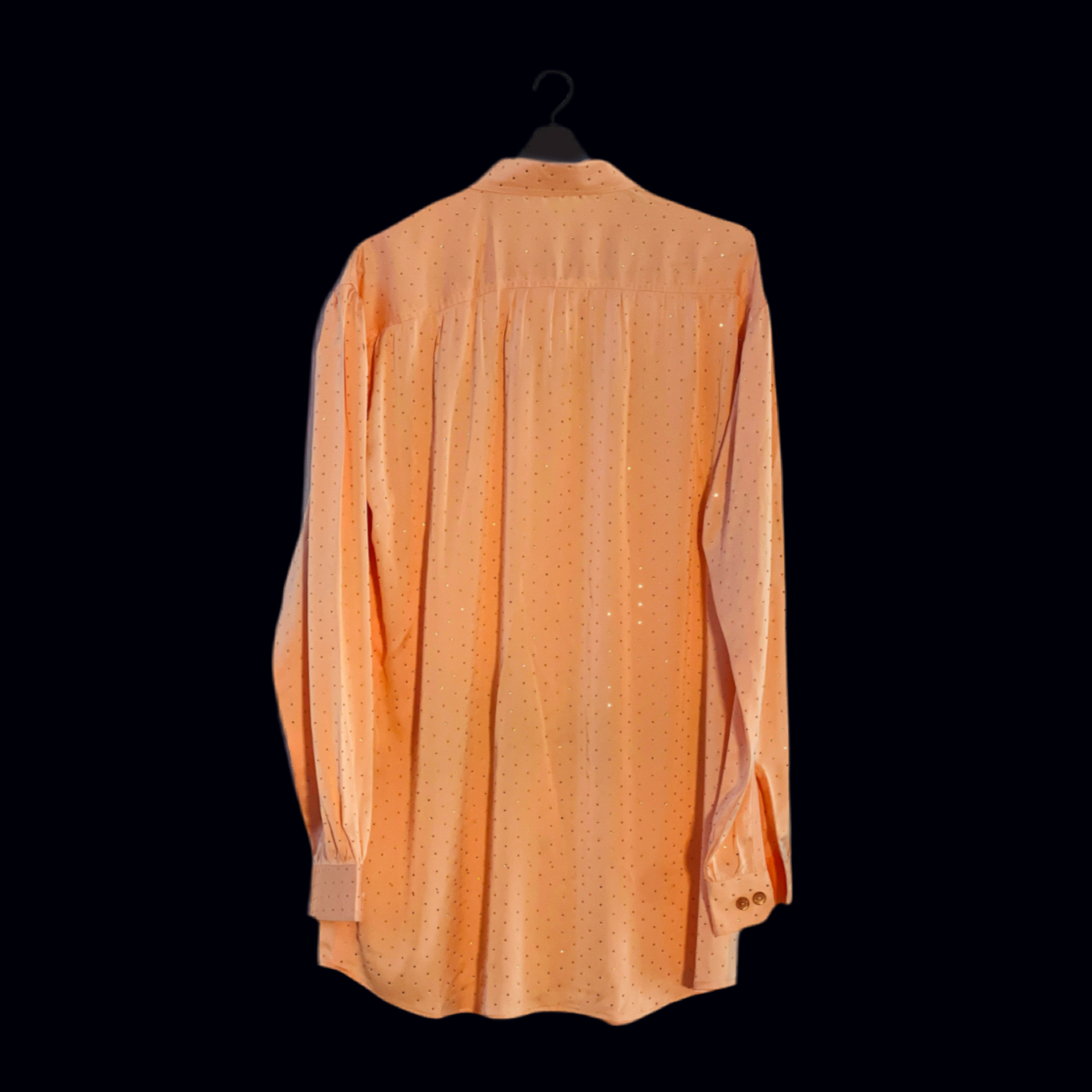 Collar and cuff Peach shirt with Stones
