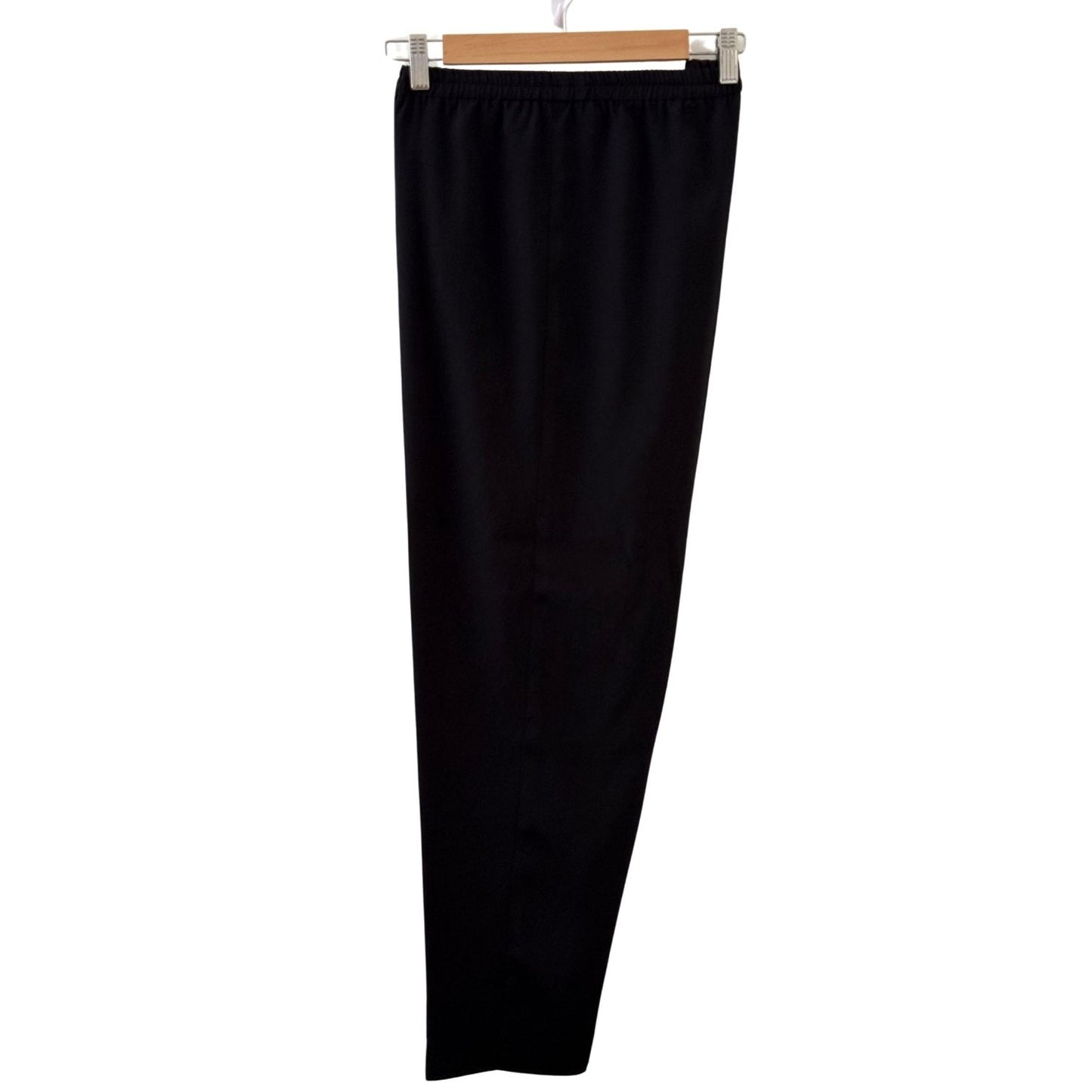 3 piece Black Chiffon Dress with White Embroidery and Silk Trouser