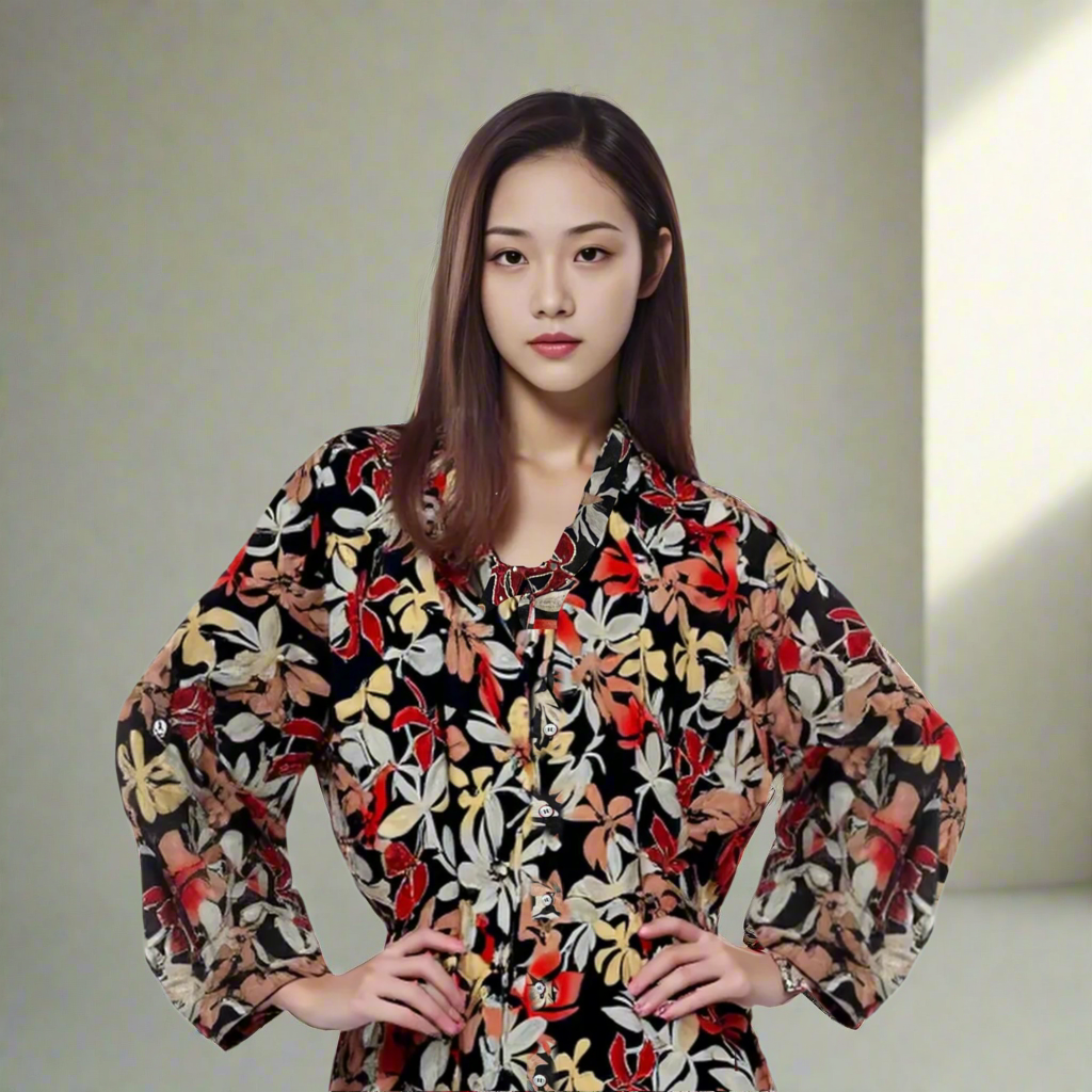 Viscose Cotton shirt with Embroidery