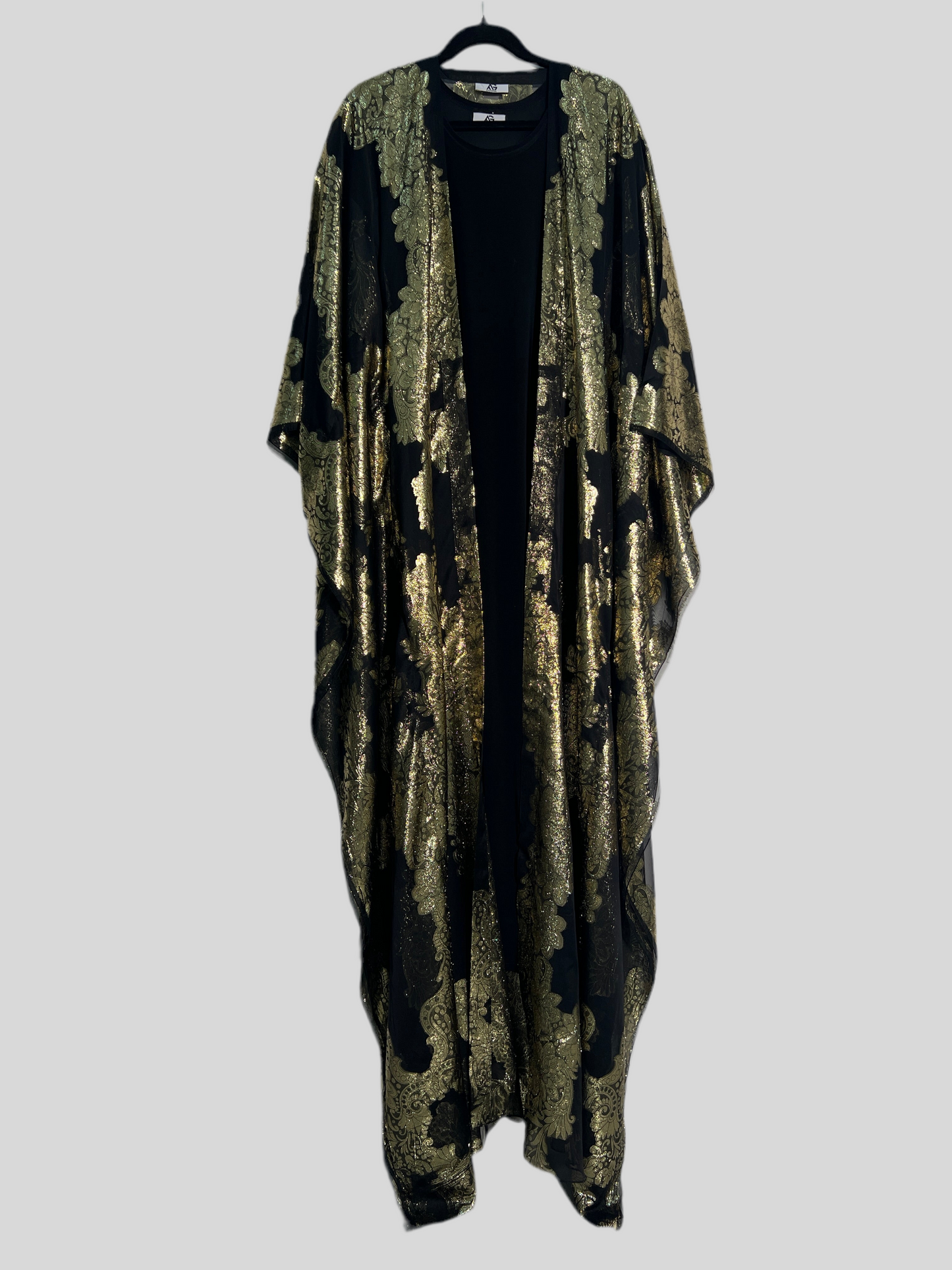 French Silk Chiffon Metallic Arab style Kaftan (Jellabiya)
