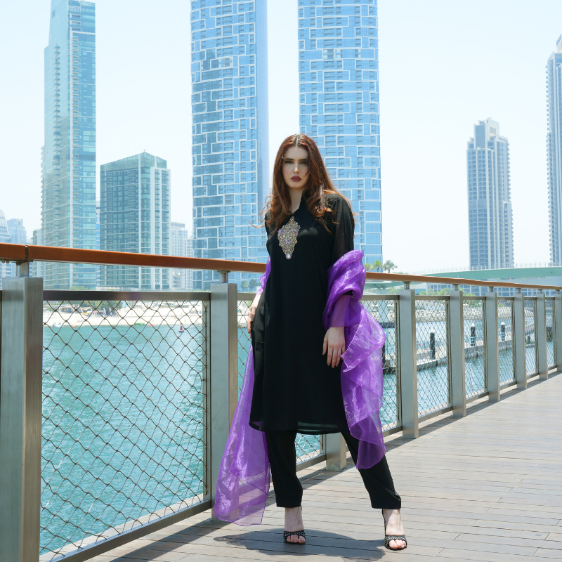 Midnight Manifest chiffon Stitched 2 Pcs