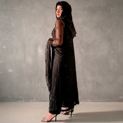 Noor Al-Layl (نور الليل) Embroidered Chiffon Stitched 3Pcs