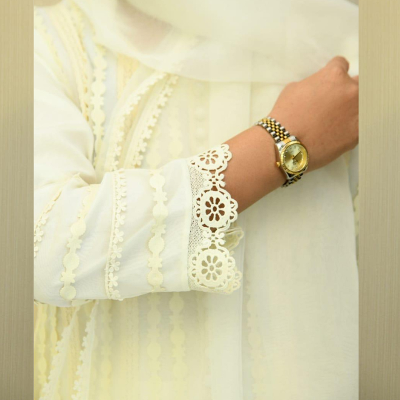 Luxury Qureshia Chiffon Stitched 3 Pcs Set