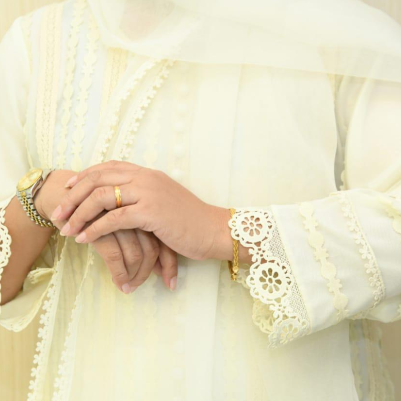 Luxury Qureshia Chiffon Stitched 3 Pcs Set