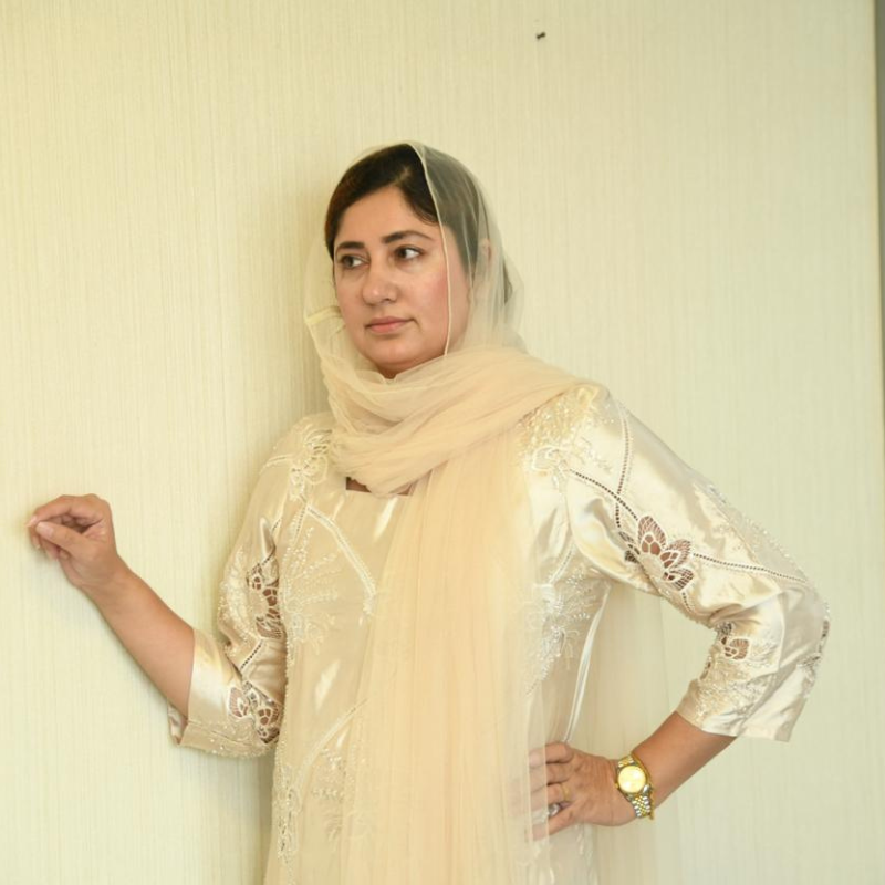 Golden Long kurta style Stitched 3 Pcs