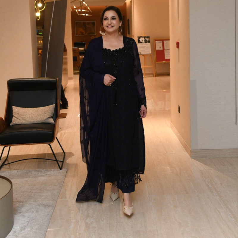 Navy Blue Chikankari Co-Ord Set for Women – 3-Piece Ethnic Fusion Outfit
