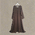 Polka Dot Chiffon Maxi Stitched 1 Pc