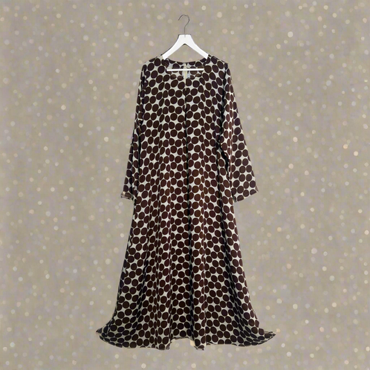 Maxi Dress in Polka Dot Chiffon