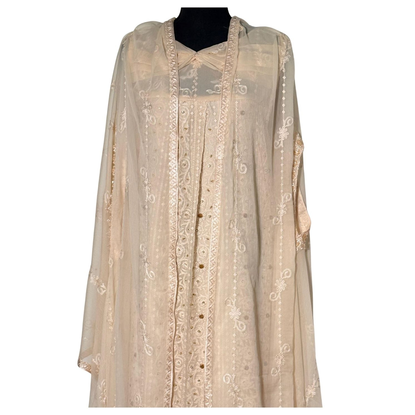 CHICKEN KARI Medium / Ivory / Price includes stitched Ready to Wear Outfit
