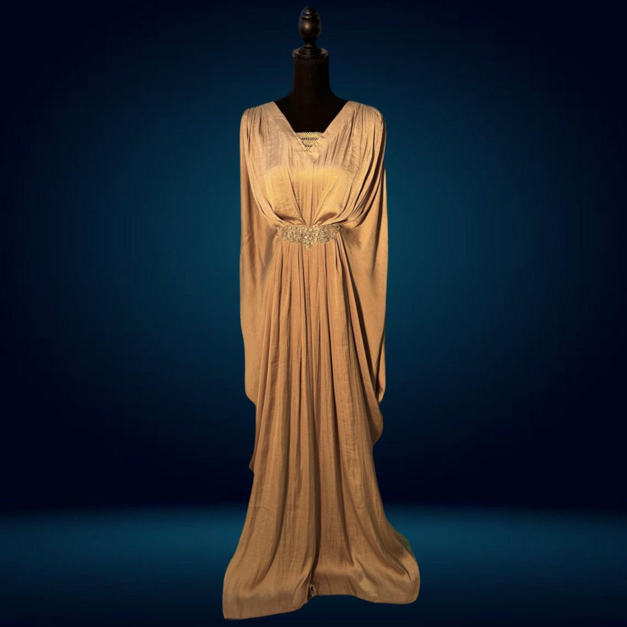 Luxury Traditional kaftan with Motif and pearls lace