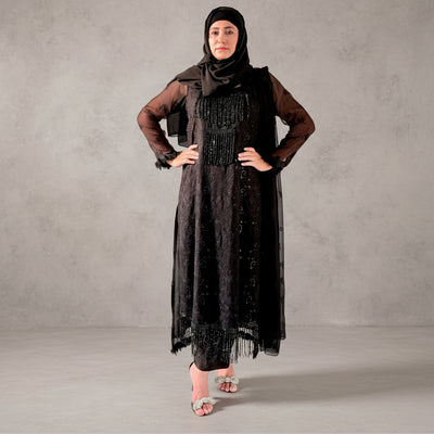 Noor Al-Layl (نور الليل) Embroidered Chiffon Stitched 3Pcs