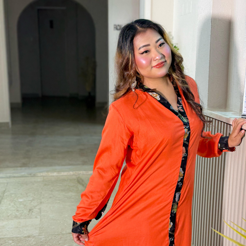 Aria Mode Printed Silk Ensemble Stitched 2 Pcs