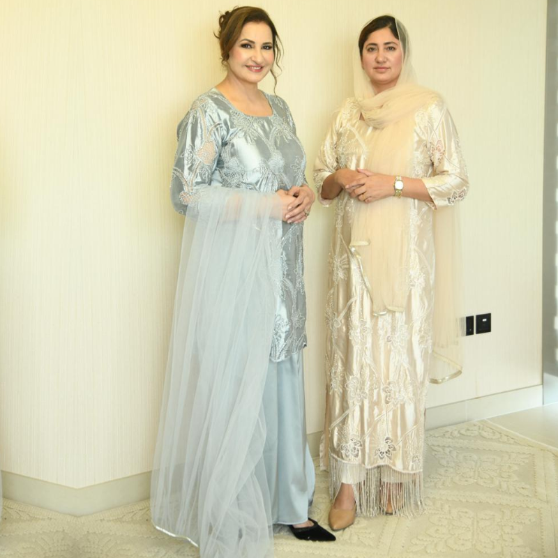 Golden Long kurta style Stitched 3 Pcs