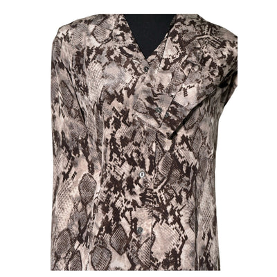 Pure crepe silk shirt with Snake print