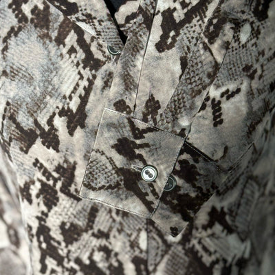 Pure crepe silk shirt with Snake print