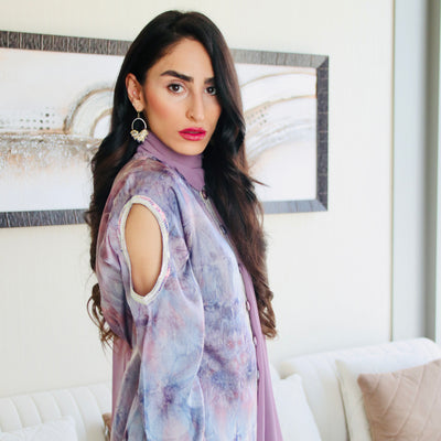 Tie & Dye Printed Silk Stitched 2 Pcs