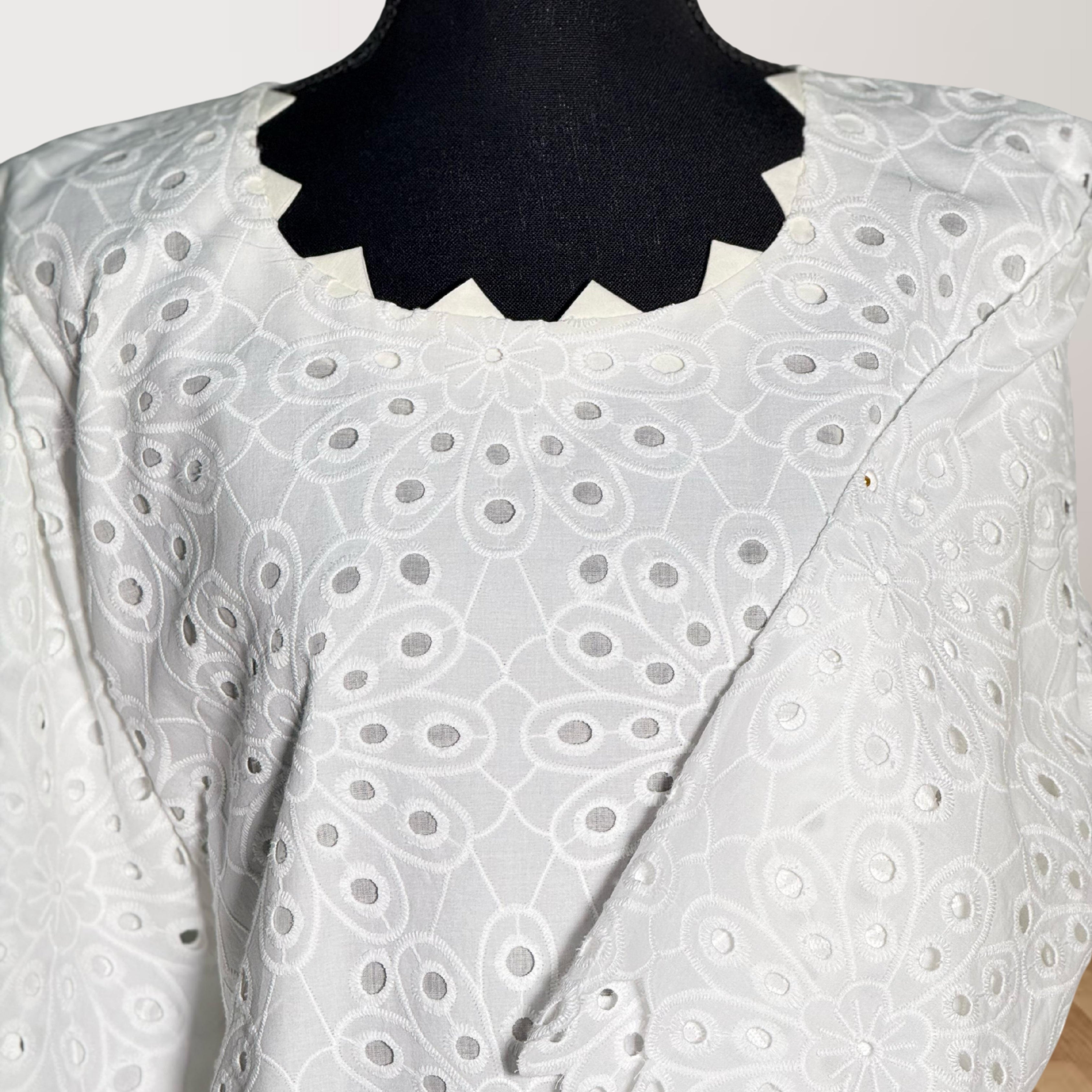 Chikankari Cotton Top Stitched 1 Pc