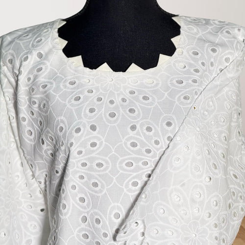 Chikankari Cotton Top Stitched 1 Pc