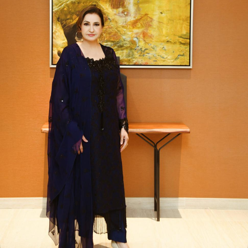 Navy Blue Chikankari Co-Ord Set for Women – 3-Piece Ethnic Fusion Outfit