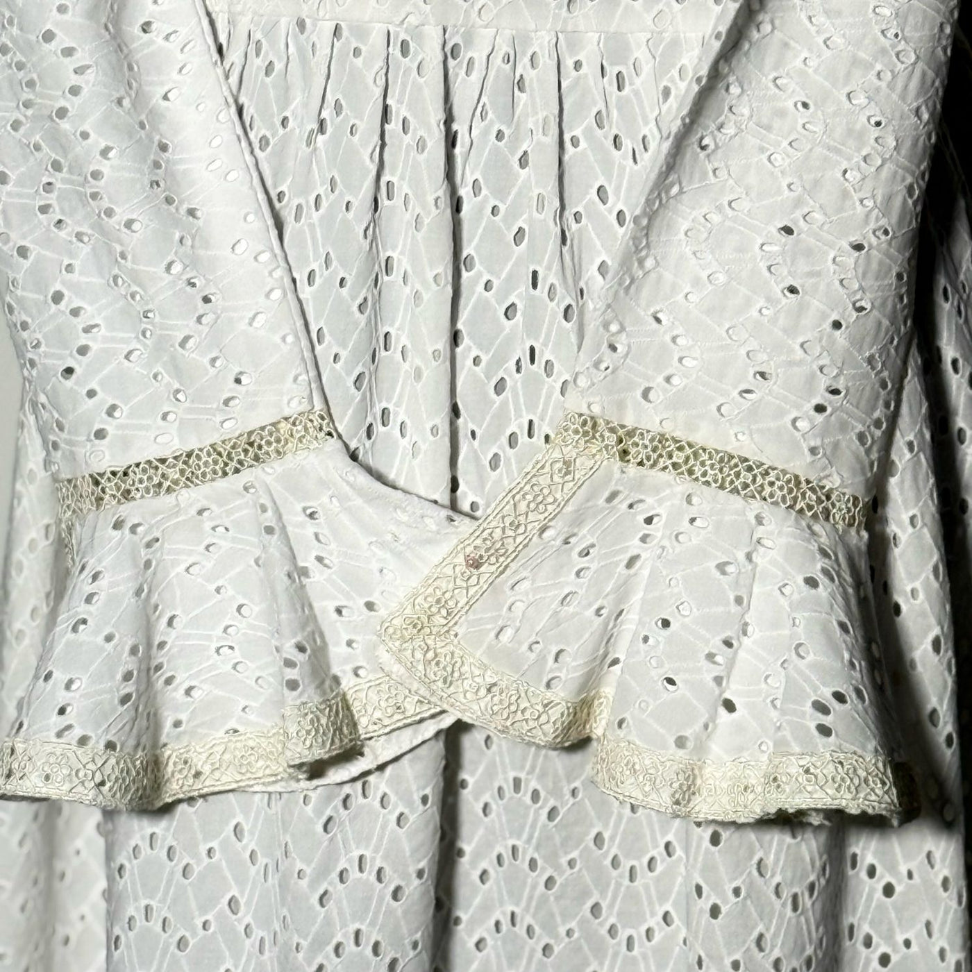 White Chicken Kari Maxi Length Frock with V Neck Style
