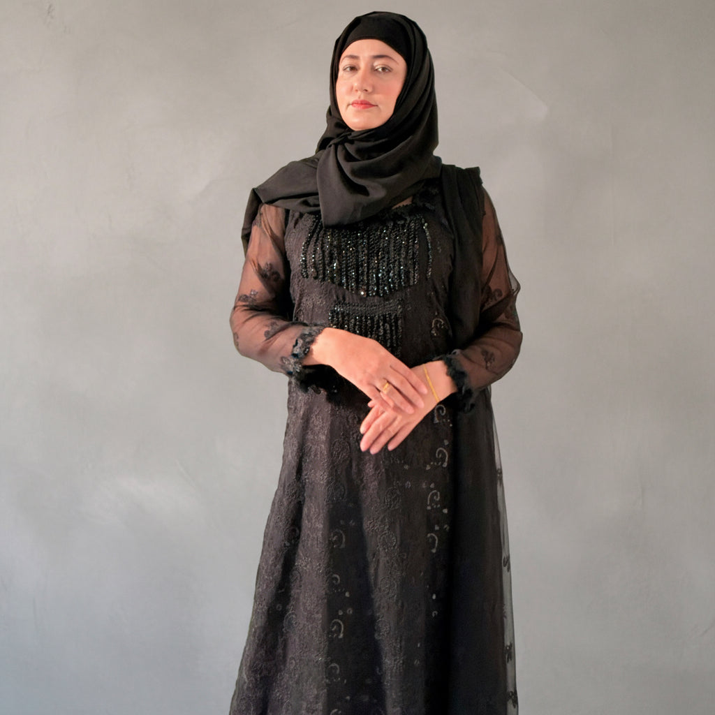 Noor Al-Layl (نور الليل) Embroidered Chiffon Stitched 3Pcs