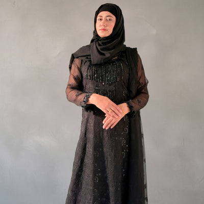 Noor Al-Layl (نور الليل) Embroidered Chiffon Stitched 3Pcs