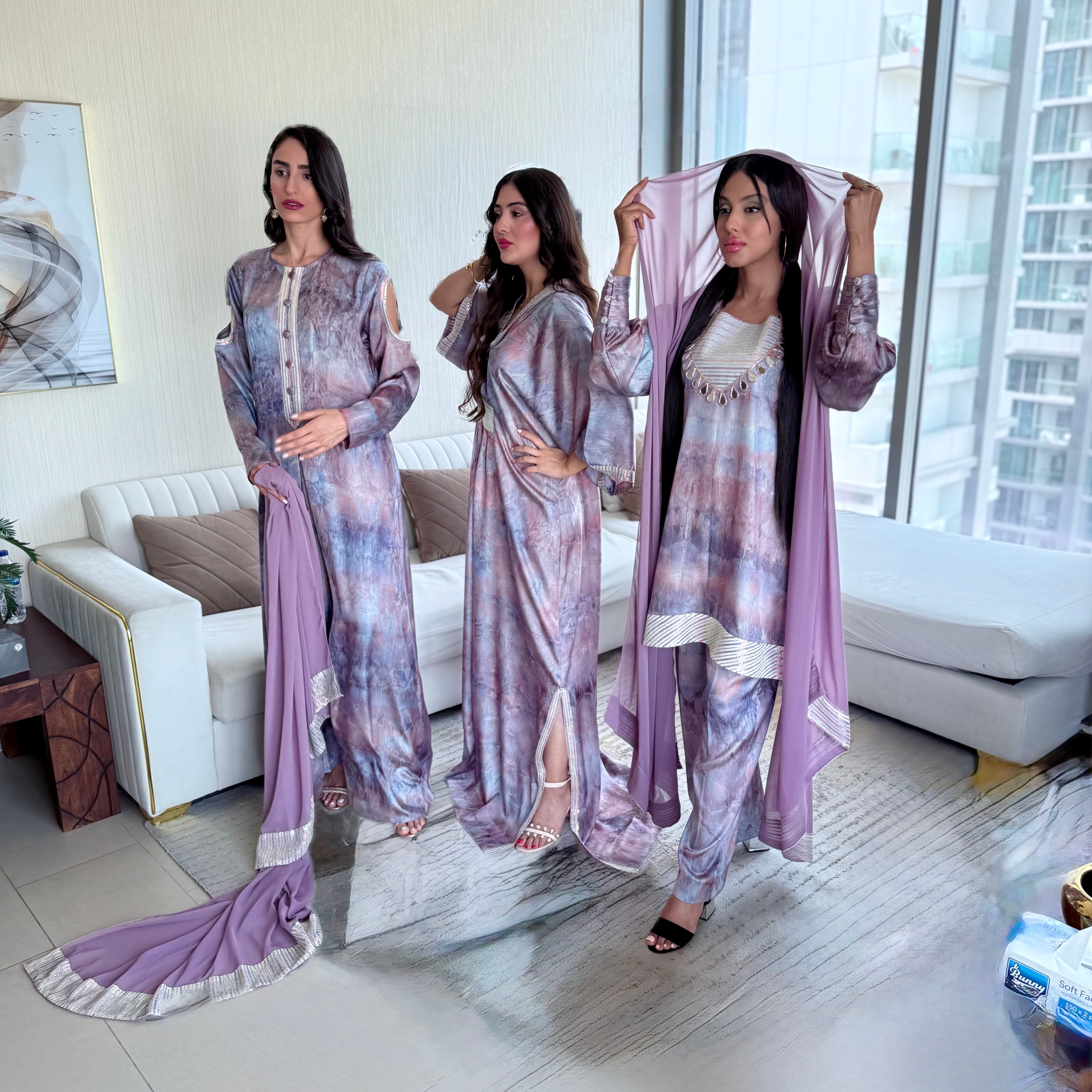 Mirror Embellished Stitched 3 Pcs