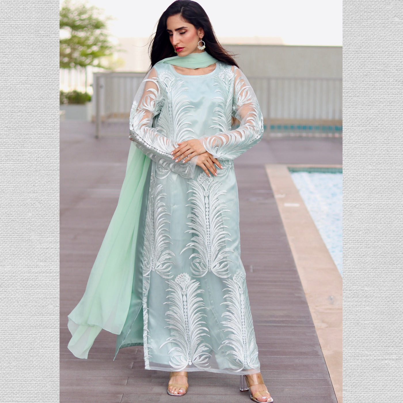Classic Kurta Style Set Stitched 2 Pcs Set