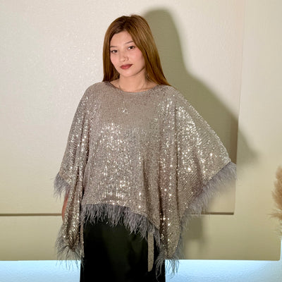 Sequined Shrug Stitched 2 Pcs