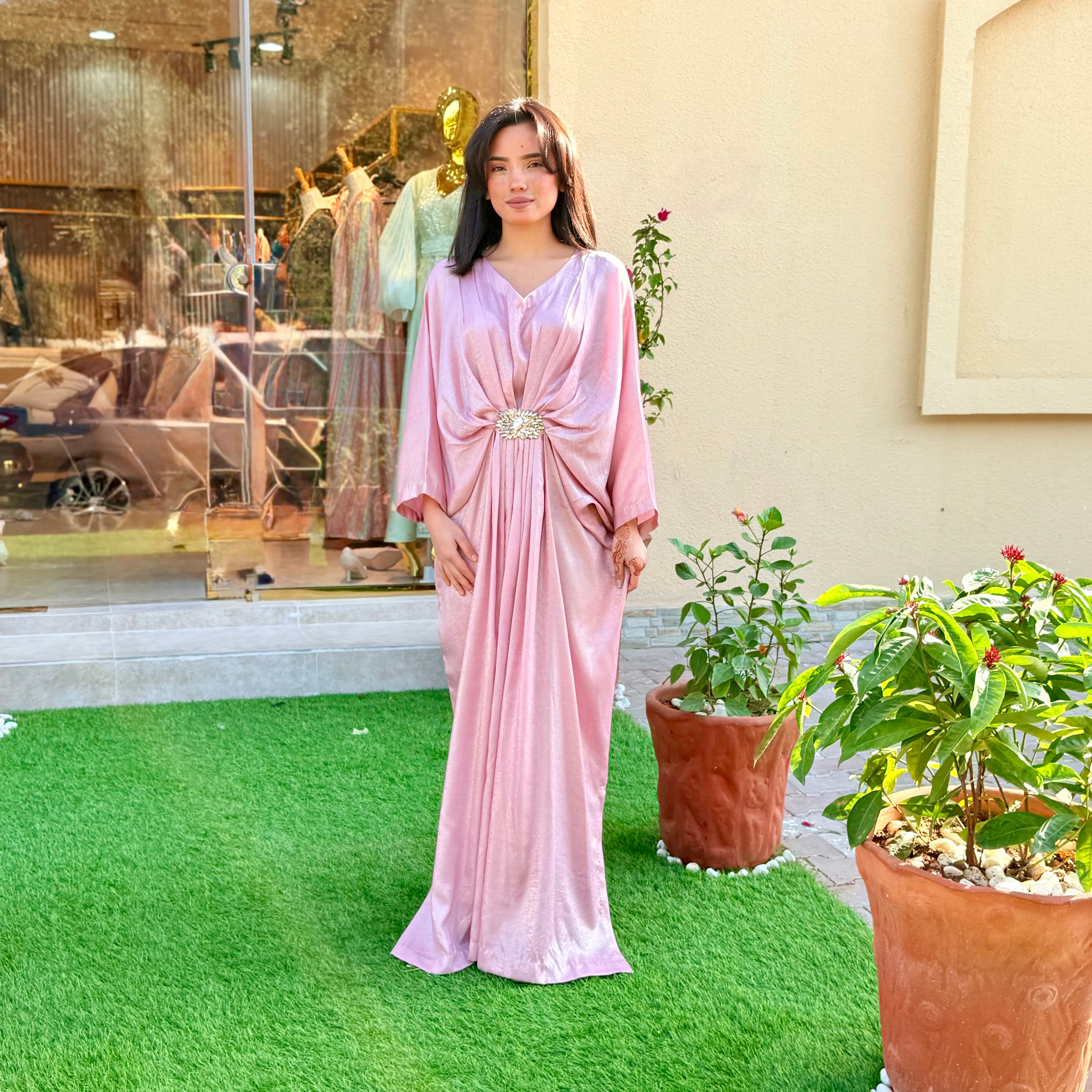 Rose Amira Kaftan Luxury Ensemble Stitched 1 Pc