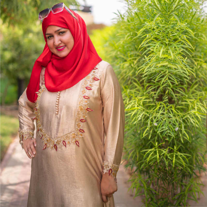 Foil Zari Embroidered Stitched 2 Pcs Set