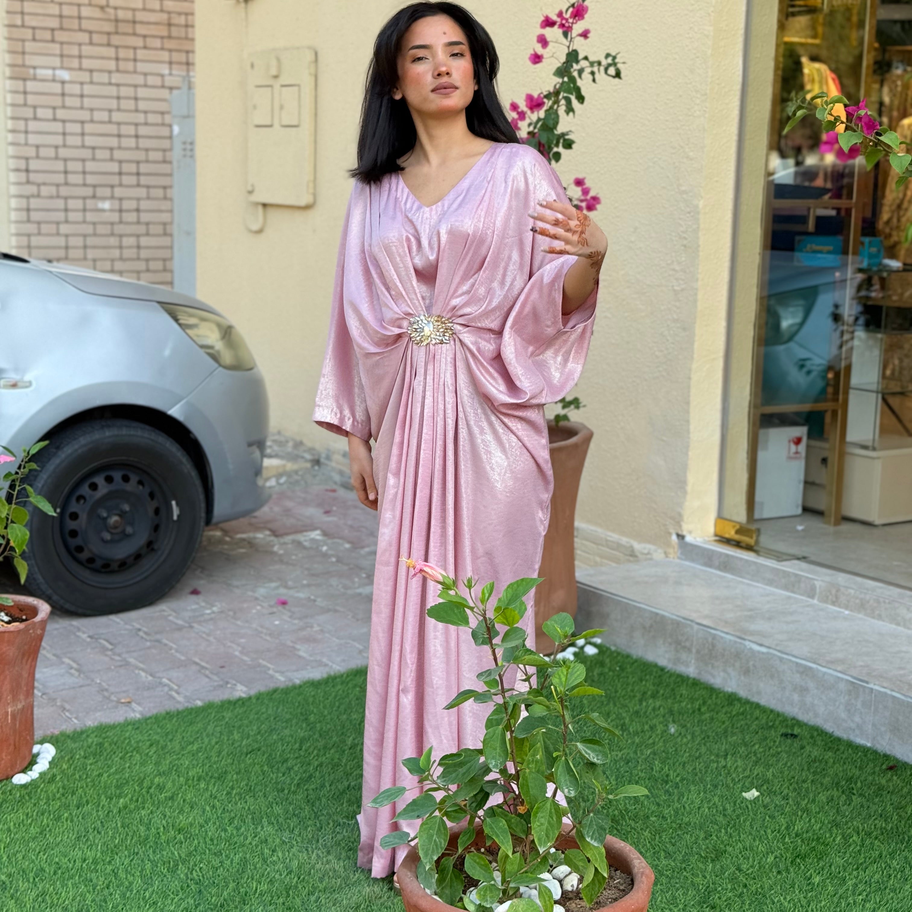 Rose Amira Kaftan Luxury Ensemble Stitched 1 Pc