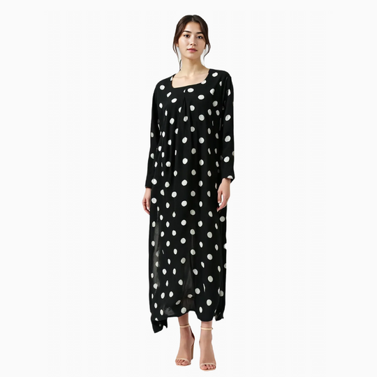 Black Polka dot cotton dress