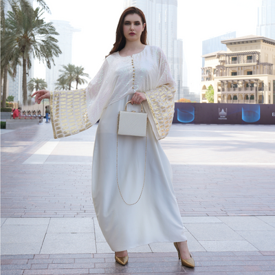 Silk Maxi designed with Chiffon Sequins