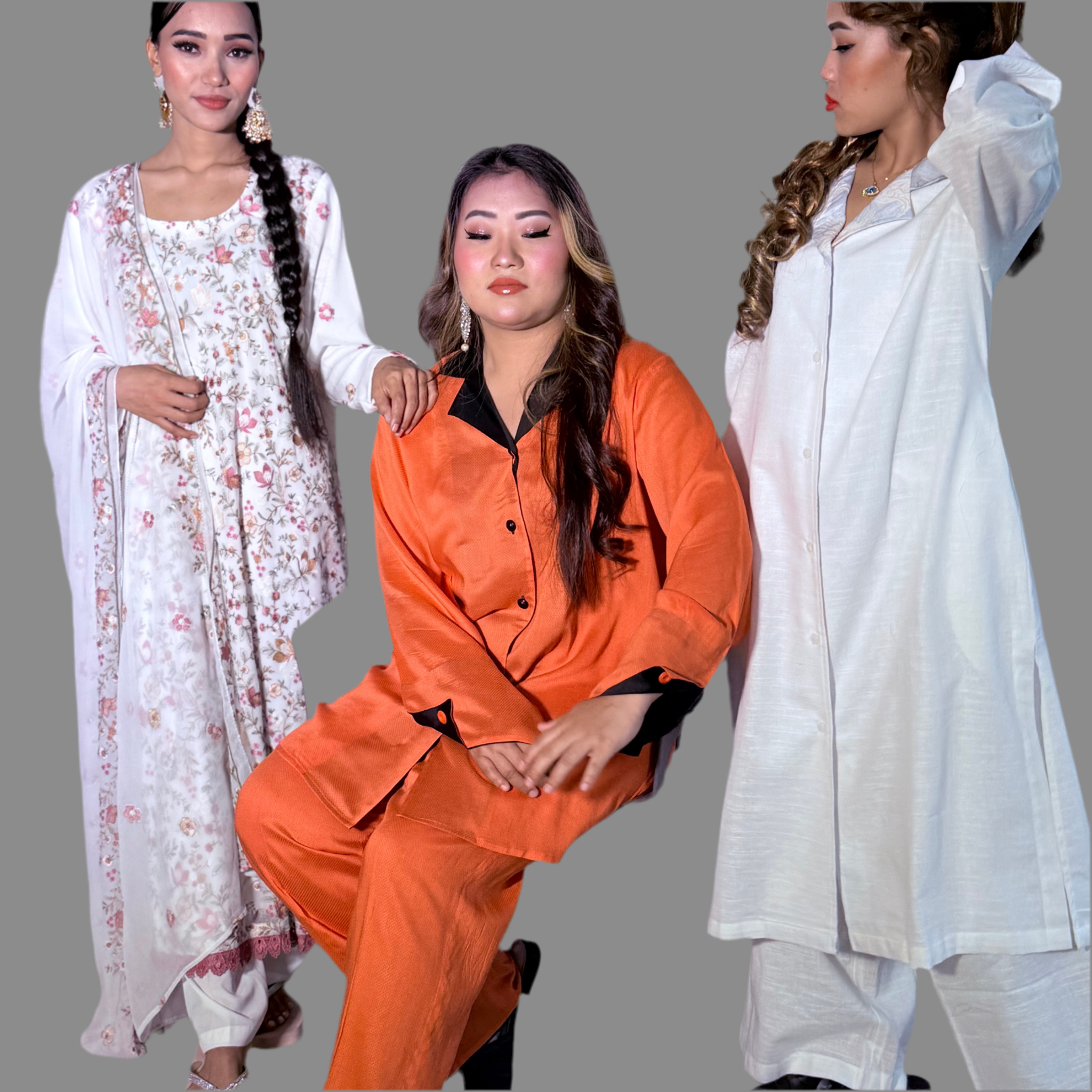 Zahra Bloom Chiffon Stitched 3 Pcs Set