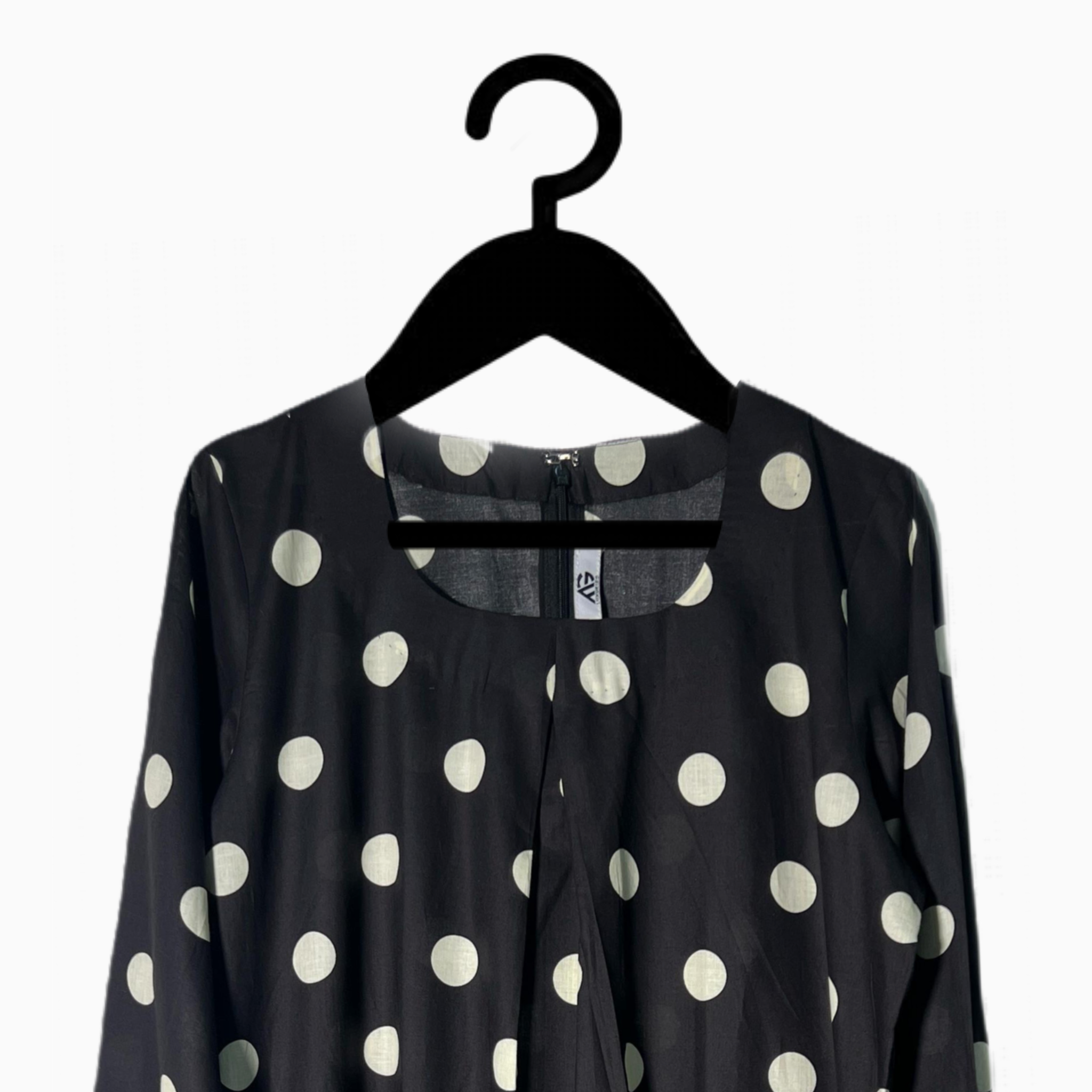 Black Polka dot cotton dress
