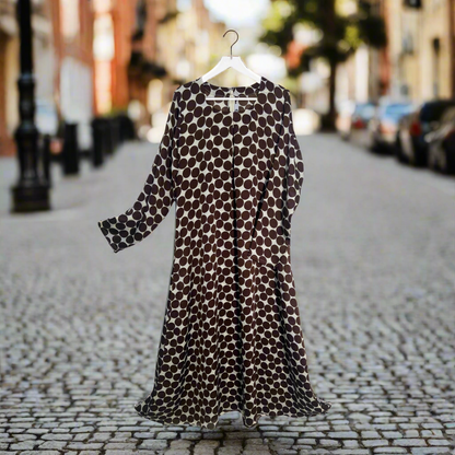 Maxi Dress in Polka Dot Chiffon