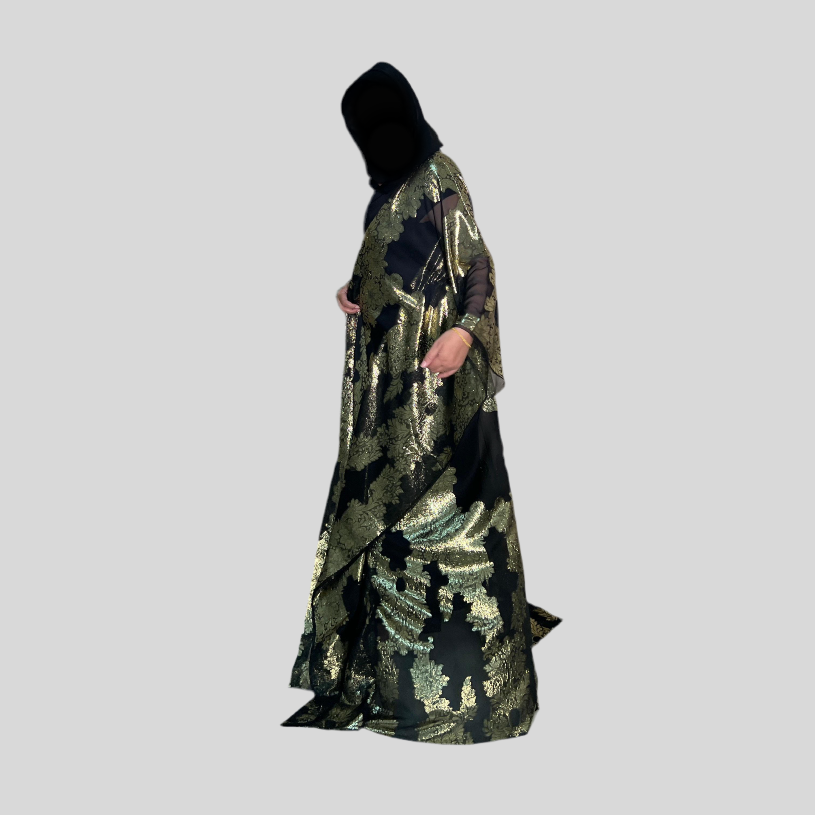 Champagne Zaynab Silk Jellabiya Stitched 2 Pc