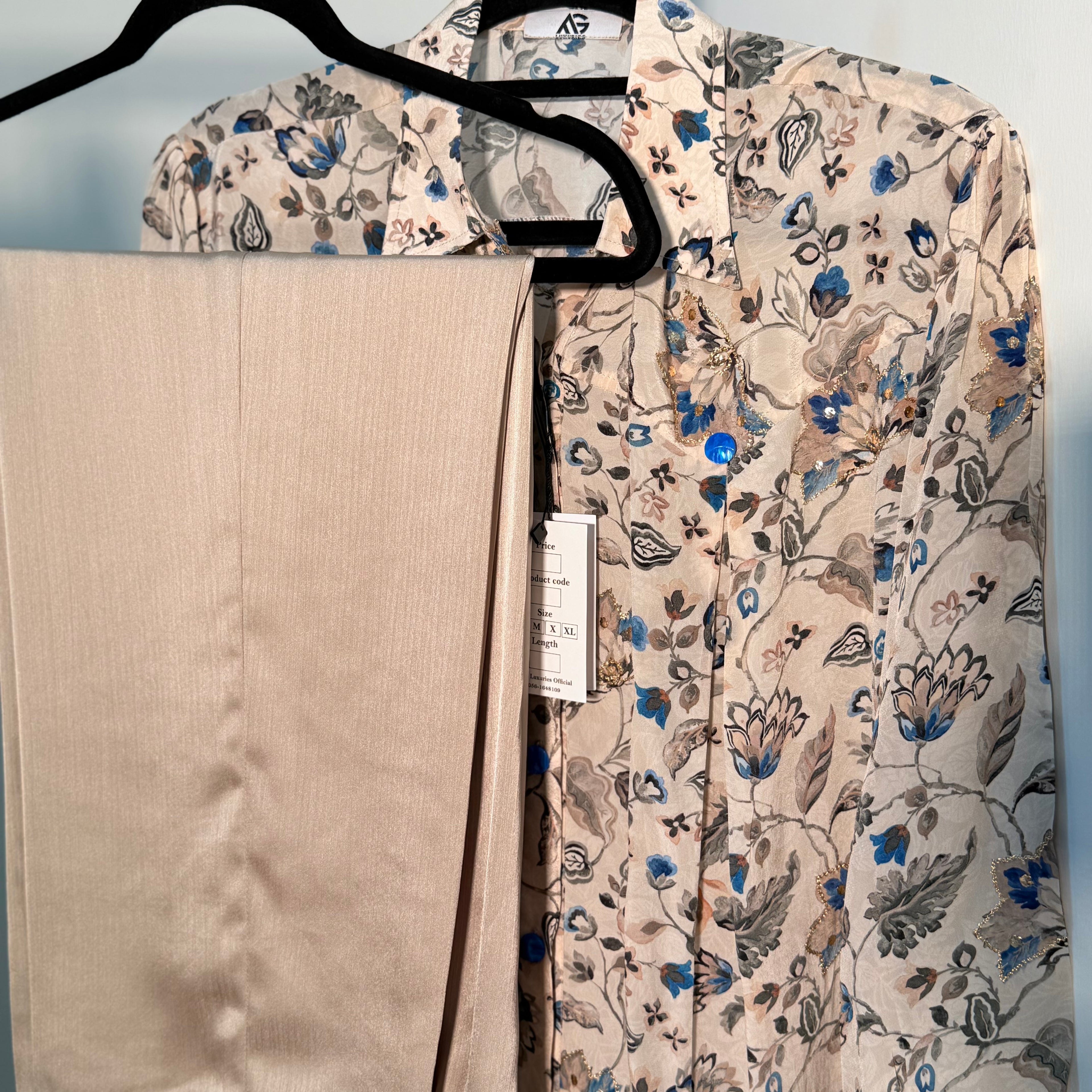 Silk & Sand Luxury Silk Stitched 2 Pcs Set