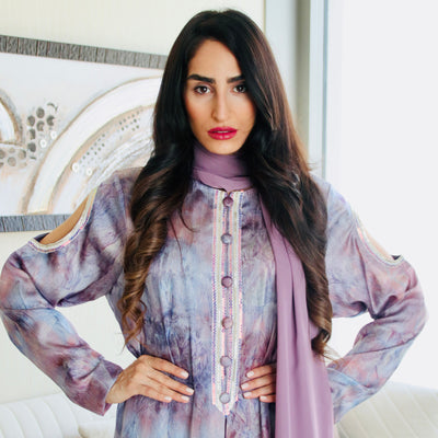 Tie & Dye Printed Silk Stitched 2 Pcs