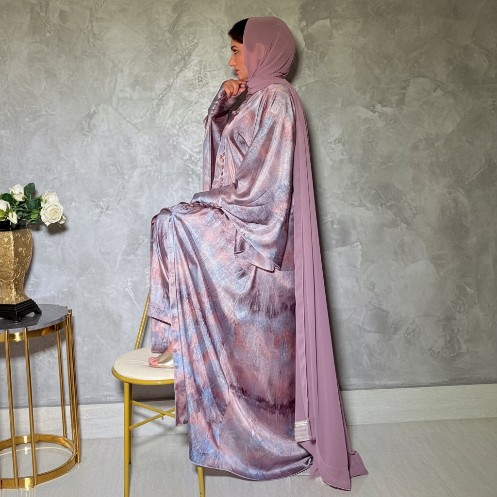 Ward Al-Rainbow(ورد قوس قزح) Silk & lightweight Stitched 1 Pc