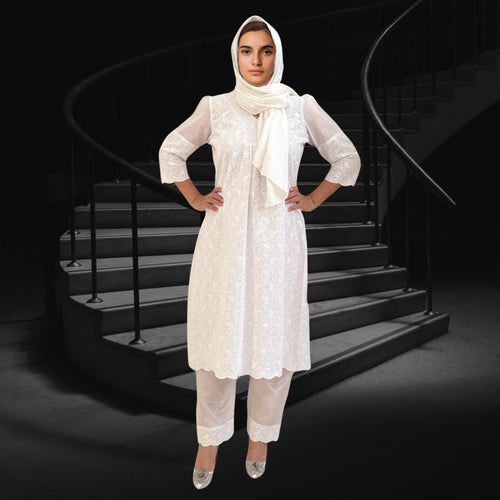 Classic Chikankari Stitched 2 Pcs Set