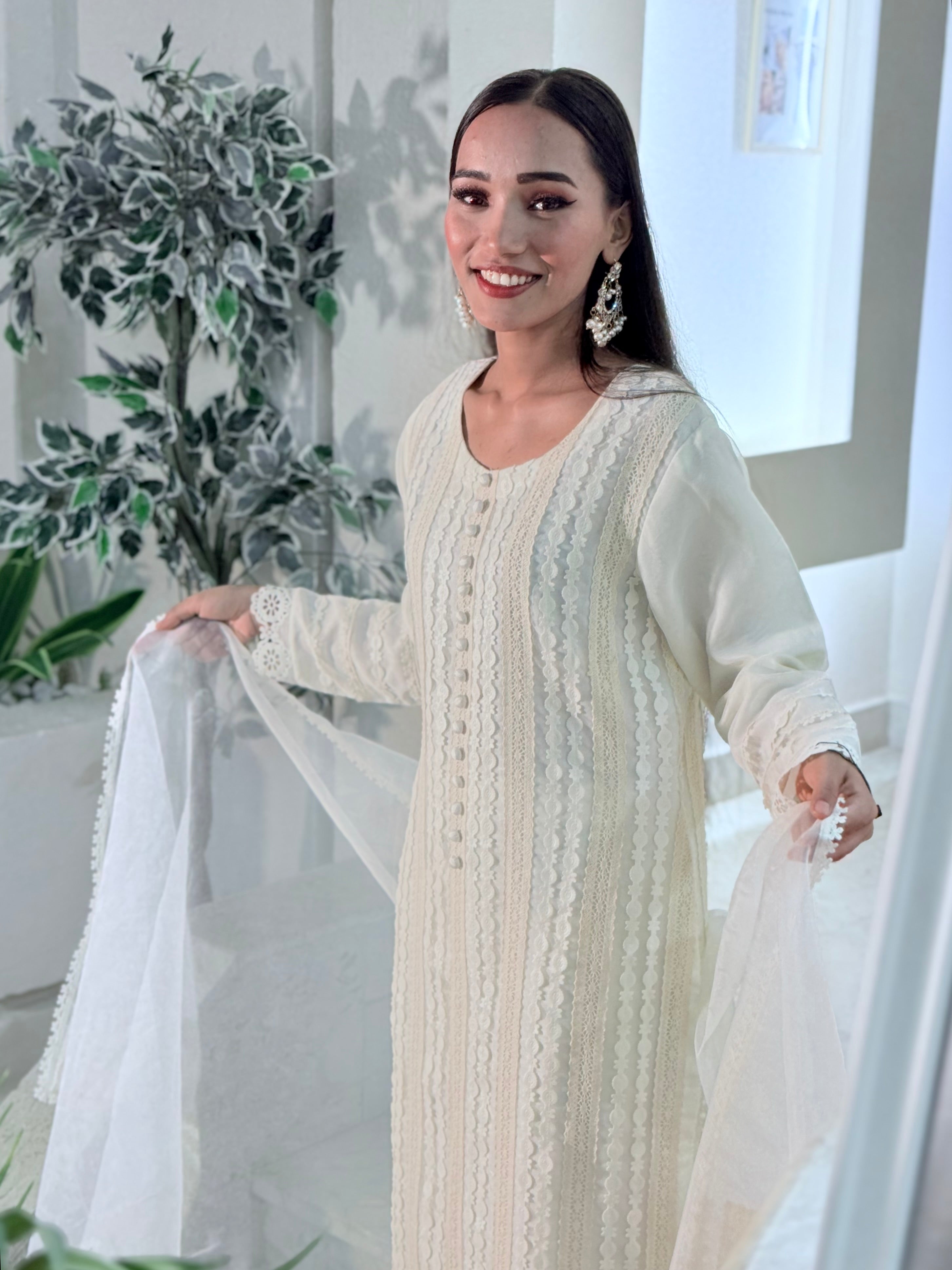 Mehfil Muse Festive Quiesha Organza Stitched 3 Pcs Set