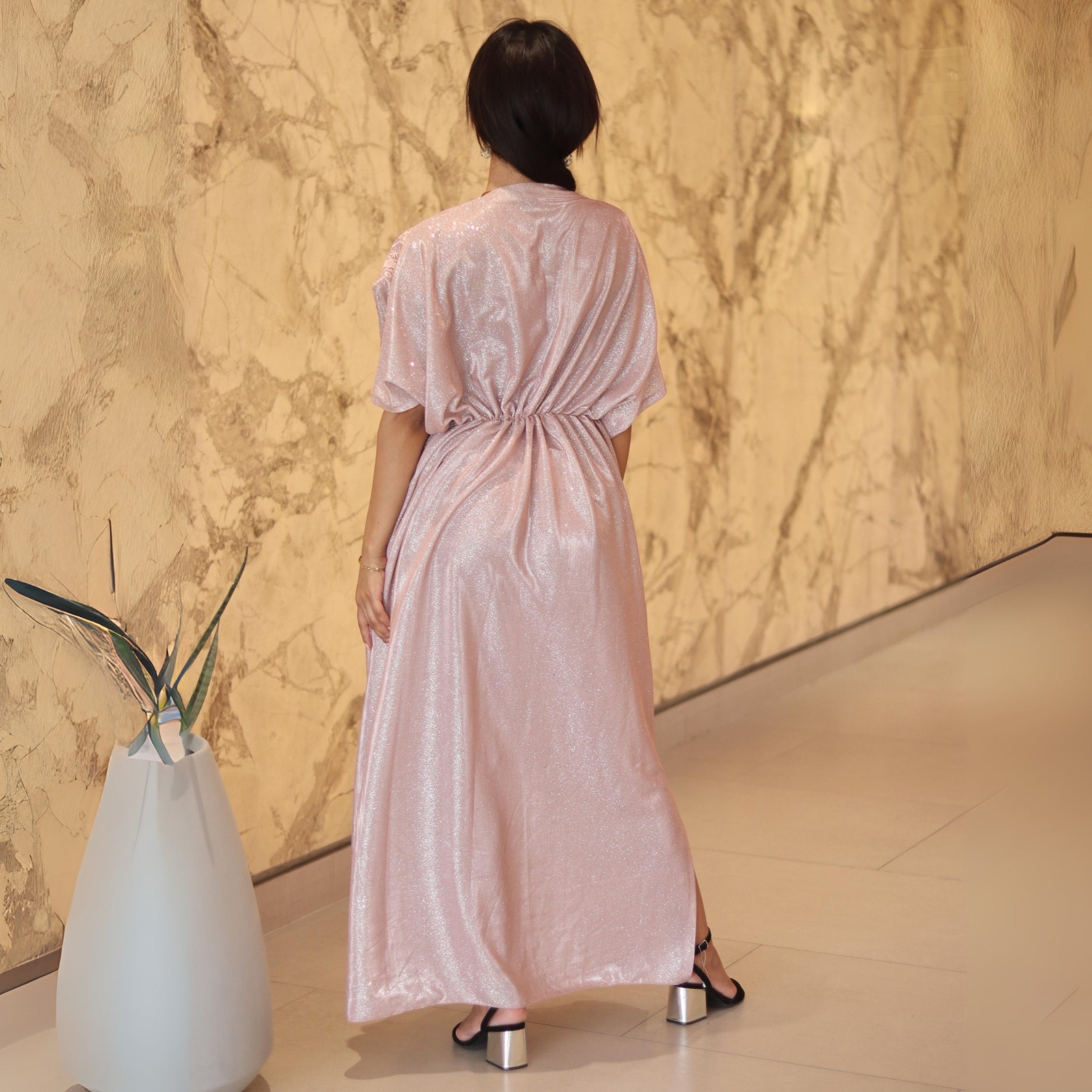 Moonlight Kaftan Embroidered Net Stitched 1 Pc