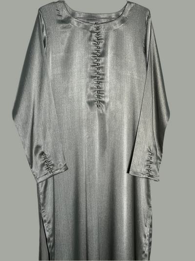 Silky Satin Metallic Mint Green Long shirt with Same color Trouser