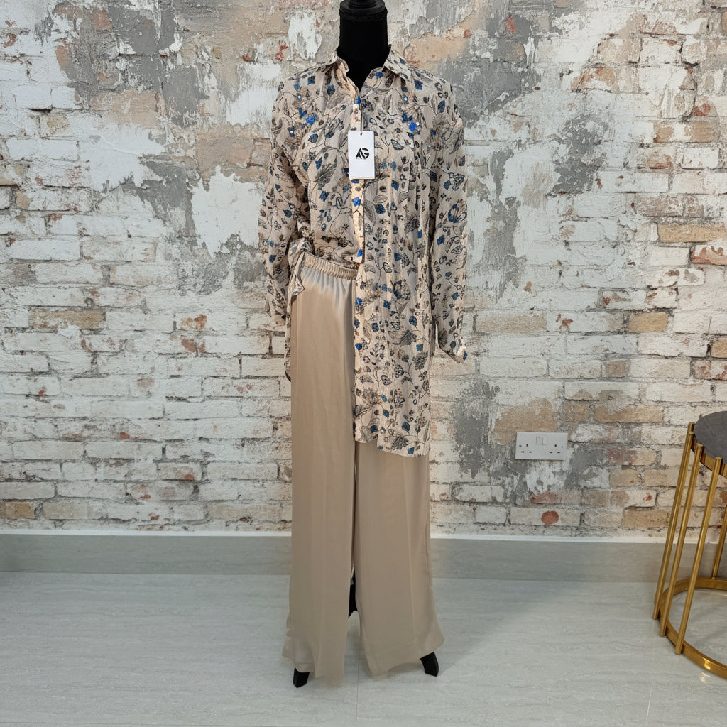 Silk & Sand Luxury Silk Stitched 2 Pcs Set