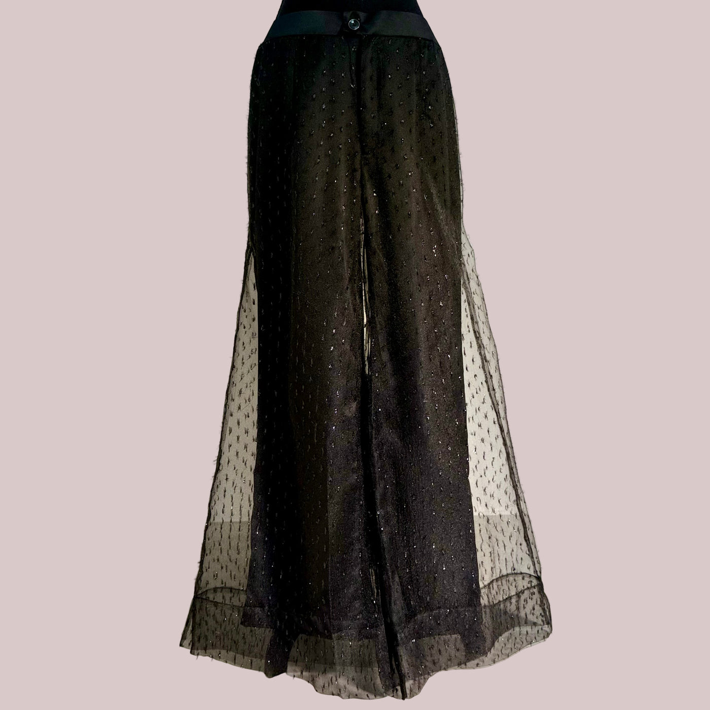 Crepe Wide-Leg Pants Stitched 1 Pc