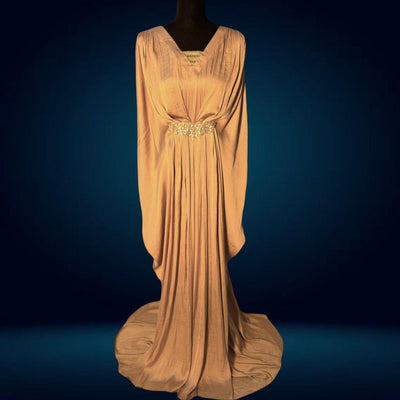 Luxury Traditional kaftan with Motif and pearls lace